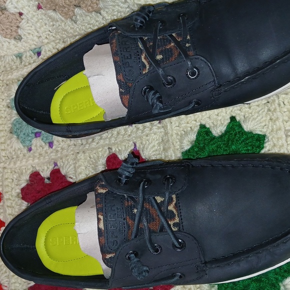 Sperry Songfish Leather Animal Black - Picture 3 of 9